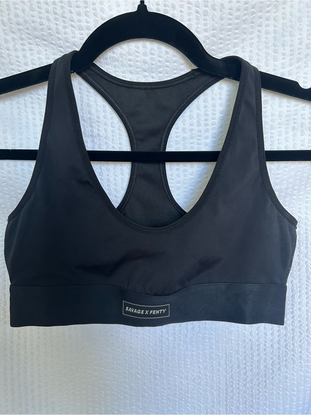 Savage X Fenty Black Racerback Athletic Sports Bra Best For Size Small